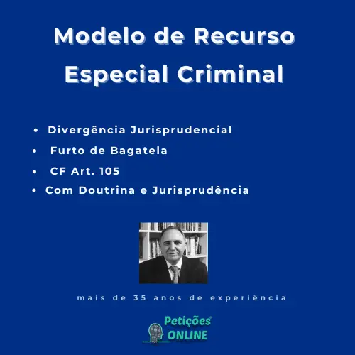 Autor Petições Online - Recurso Especial Criminal Furto