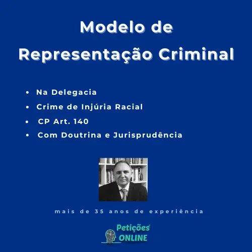 Autor Peti&ccedil;&otilde;es Online - Representa&ccedil;&atilde;o Criminal Injuria