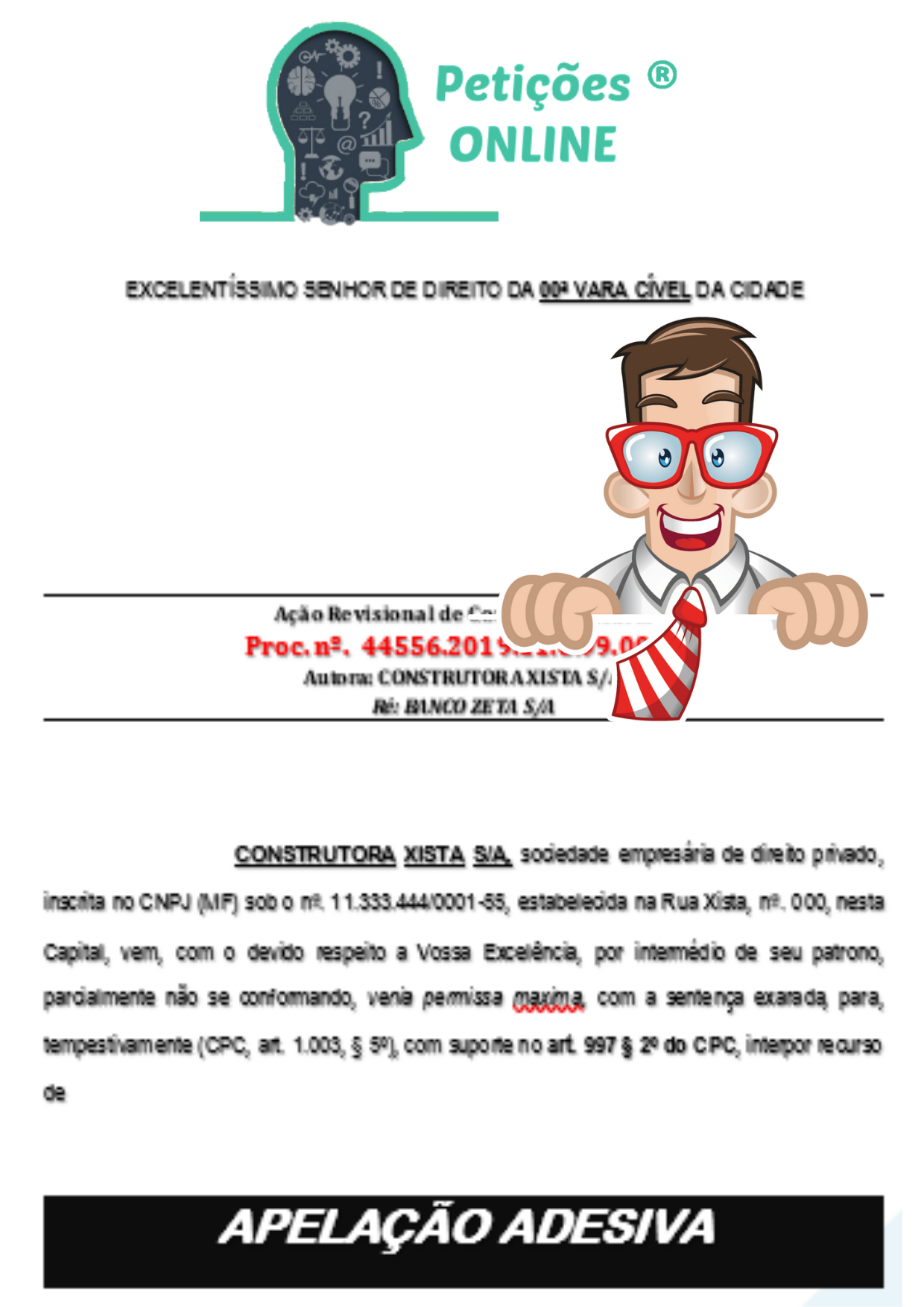 Modelo de Apelação Adesiva Novo CPC