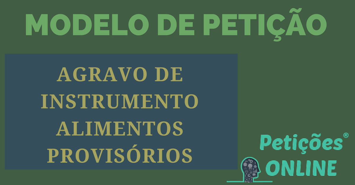 Resultado de imagem para agravo de instrumento alimentos provisionais
