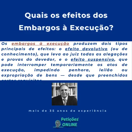 Efeitos dos Embargos à Execução