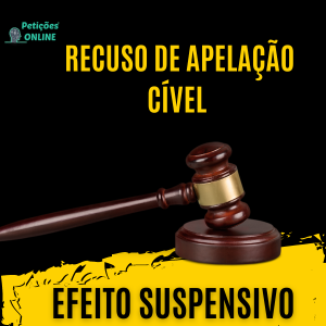 Recurso de apelação cível c/c pedido de efeito suspensivo