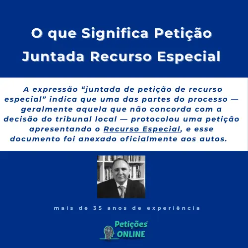 Petições Online: Significado Petição de Juntada Recurso Especial