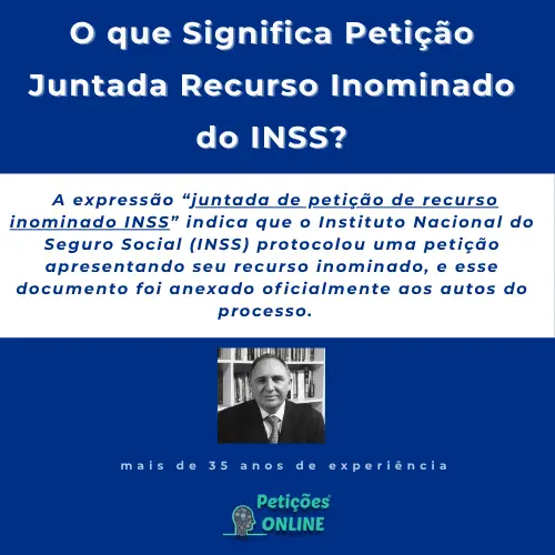 Petições Online: Significado juntada petição recurso inominado INSS