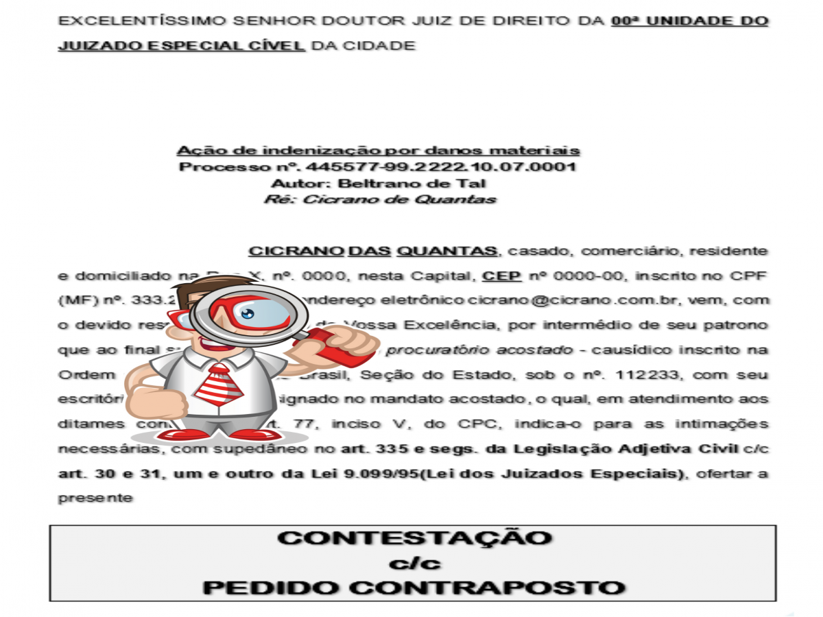 Exceçao De Competencia Municipal Acidente De Transito Exemplo De Contestação