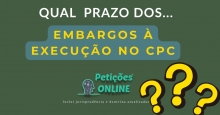 Qual o prazo dos Embargos à Execução no CPC?