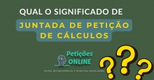 Significado Juntada De Petição De Apresentação De Cálculos 