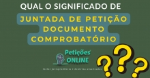 Significado Juntada Petição de Documento Comprobatório