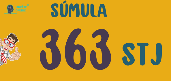 Sumula 363 STJ